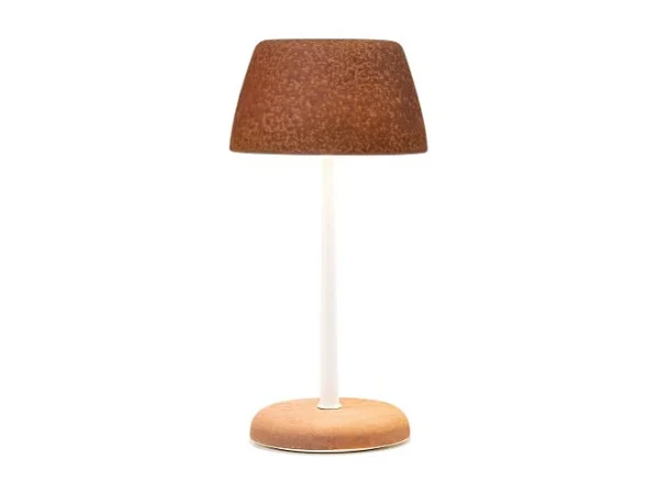 Inteligentna lampa Trilli Wi-Fi w kolorze szafranowym – akumulatorowa dioda LED, dotyk, aplikacja Wi-Fi, ceramika zdobiona w kolorze białym i rdzawym 4251944