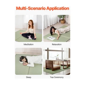 Japońskie Tatami SucceBuy Składany Japoński Dywan Tatami King Size Antypoślizgowy Materac z Trawy Igusa 4258896 Japońskie Tatami SucceBuy Składany Japoński Dywan Tatami King Size Antypoślizgowy Materac z Trawy Igusa 4258896