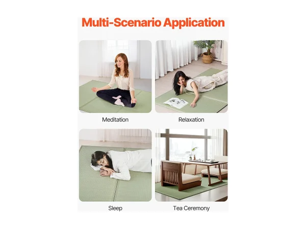 Japońskie Tatami SucceBuy Składany Japoński Dywan Tatami King Size Antypoślizgowy Materac z Trawy Igusa 4258896 Japońskie Tatami SucceBuy Składany Japoński Dywan Tatami King Size Antypoślizgowy Materac z Trawy Igusa 4258896