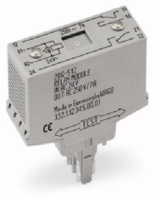 Moduł przekaźnikowy 20mm 230V AC 2p 286‑516 /1szt./ - obrazek 1
