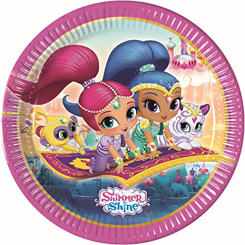 Talerzyki papierowe, Shimmer and Shine, 23 cm, 8 sztuk