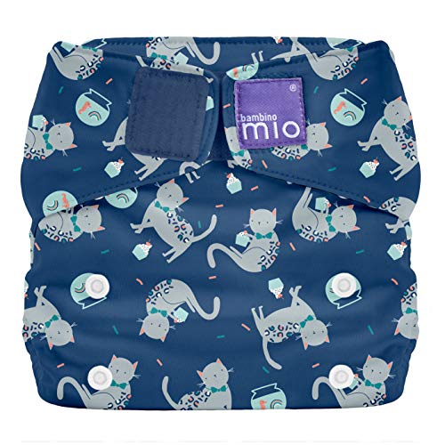 Bambino Mio, miosolo klasyczna wielorazowa pieluszka all in one, kocia fiesta Bambino Mio, miosolo klasyczna wielorazowa pieluszka all in one, kocia fiesta