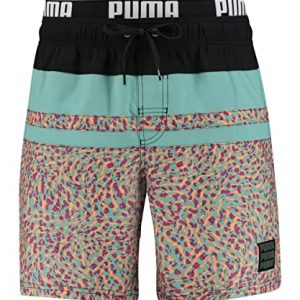 PUMA Męskie szorty Heritage Stripe Mid Board, Różowy Combo, S PUMA Męskie szorty Heritage Stripe Mid Board, Różowy Combo, S