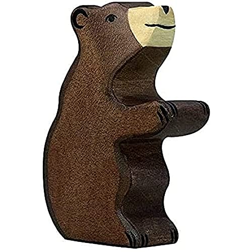 Holztiger 80186 Niedźwiedź brunatny - Mała siedząca figurka - obrazek 1