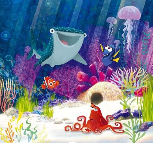 Komar Disney fototapeta z włókniny Dory Aqua Party wymiary: 300 x 280 cm (szerokość wysokość) morze, ocean, podwodna, ryby, pokój dziecięcy, tapeta IADX6 086 - obrazek 1