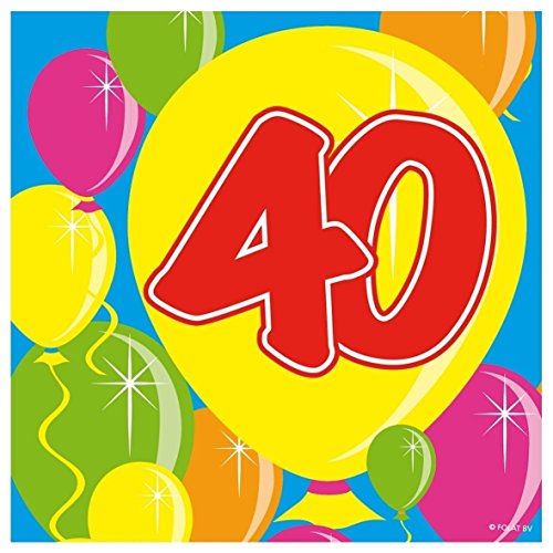 Serwetki, 40 Balloons, 25 cm, 20 sztuk Serwetki, 40 Balloons, 25 cm, 20 sztuk