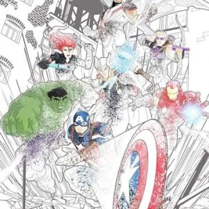 Komar Fototapeta z włókniny Avengers Attack Rozmiar: 200 x 280 cm (szerokość wysokość) pokój dziecięcy, tapeta IADX4 061 Komar Fototapeta z włókniny Avengers Attack Rozmiar: 200 x 280 cm (szerokość wysokość) pokój dziecięcy, tapeta IADX4 061