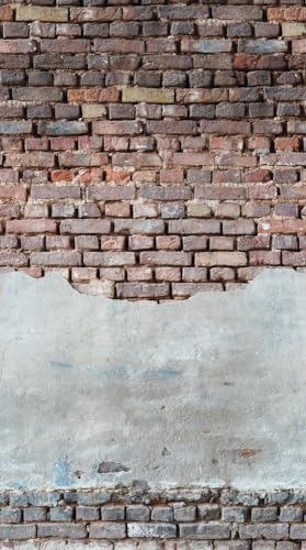 Livingwalls 3D cegła o wyglądzie betonu tapeta czerwona szara 383341 fototapeta wygląd kamienia nowoczesna 1,59 x 2,80 m Made in Germany