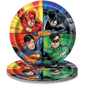 Talerzyki urodzinowe Justice League 8 szt. Talerzyki urodzinowe Justice League 8 szt.