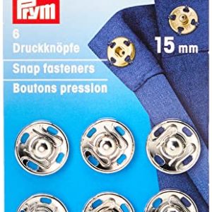 Prym Sew On Snap Silver (15 mm) mosiężne elementy łączniki 1 Sztuk Prym Sew On Snap Silver (15 mm) mosiężne elementy łączniki 1 Sztuk