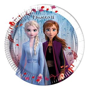 Procos 93484 talerz imprezowy Frozen 2, rozmiar 20 cm, 8 sztuk, jednorazowe talerze z papieru, urodziny dziecka, naczynia na imprezę, FSC Procos 93484 talerz imprezowy Frozen 2, rozmiar 20 cm, 8 sztuk, jednorazowe talerze z papieru, urodziny dziecka, naczynia na imprezę, FSC