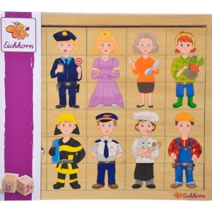 Eichhorn 100005408 puzzle, Mix und Match, puzzle z 30 elementami, 26 x 22 cm, 100% certyfikowana sklejka lipowa, FSC Eichhorn 100005408 puzzle, Mix und Match, puzzle z 30 elementami, 26 x 22 cm, 100% certyfikowana sklejka lipowa, FSC