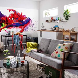 Komar Fototapeta z włókniny Spider Man Graffiti Art Rozmiar: 300 x 150 cm (szerokość wysokość) tapeta dla dzieci, pokój dziecięcy, IADX6 082 Komar Fototapeta z włókniny Spider Man Graffiti Art Rozmiar: 300 x 150 cm (szerokość wysokość) tapeta dla dzieci, pokój dziecięcy, IADX6 082