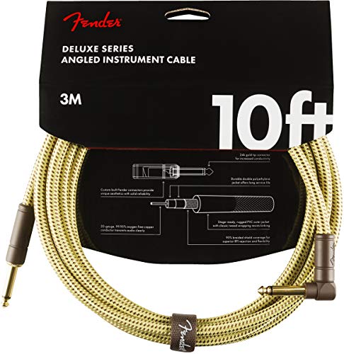 Fender Deluxe Series Żółty 3 m Prosty Kątowy