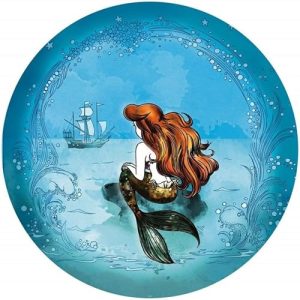 Komar Disney DOT okrągła i samoprzylepna fototapeta z włókniny firmy Ariel Dreaming średnica 125 cm syrenka, pokój dziewczynki, tapeta dziecięca, dziecięcy, tatuaż ścienny DD1 020 Komar Disney DOT okrągła i samoprzylepna fototapeta z włókniny firmy Ariel Dreaming średnica 125 cm syrenka, pokój dziewczynki, tapeta dziecięca, dziecięcy, tatuaż ścienny DD1 020
