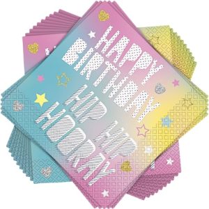 Serwetki, Unicorn Happy Birthday, 33 cm, 16 sztuk Serwetki, Unicorn Happy Birthday, 33 cm, 16 sztuk