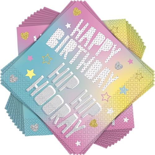 Serwetki, Unicorn Happy Birthday, 33 cm, 16 sztuk Serwetki, Unicorn Happy Birthday, 33 cm, 16 sztuk