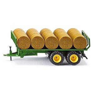 siku 2891, round Bale Trailer, 1:32, Metal/Plastic, Green, Incl. 15 bales, Compatible with standard rear hitch siku 2891, round Bale Trailer, 1:32, Metal/Plastic, Green, Incl. 15 bales, Compatible with standard rear hitch