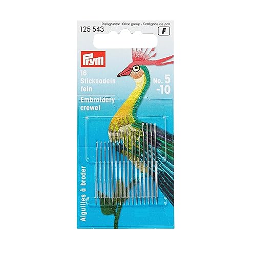 Prym Fine Crewel No.5 10 Igly Do Szycia 16 Sztuk, Srebrny/Zloty - obrazek 1