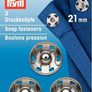 Prym Przyszywanie Mosiezne Zatrzaski 3 Czesciowe, Srednica 21 mm, Srebrna Prym Przyszywanie Mosiezne Zatrzaski 3 Czesciowe, Srednica 21 mm, Srebrna