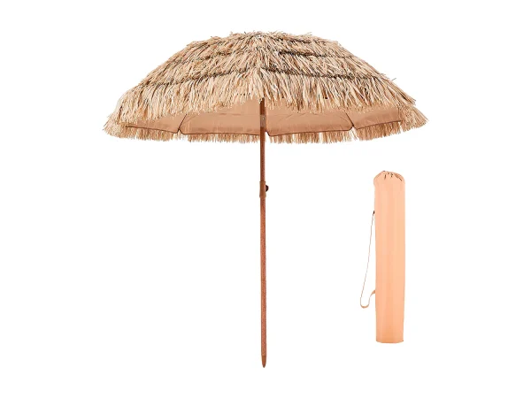 Hawajski Parasol SucceBuy, 1,8 m Egzotyczny Parasol z Regulowanym Nachyleniem i Dachcem ze Słomy PP, 8 Metalowych Żeber, do Plaży, Tarasu, Basenu, Ogrodu 4399502 Hawajski Parasol SucceBuy, 1,8 m Egzotyczny Parasol z Regulowanym Nachyleniem i Dachcem ze Słomy PP, 8 Metalowych Żeber, do Plaży, Tarasu, Basenu, Ogrodu 4399502