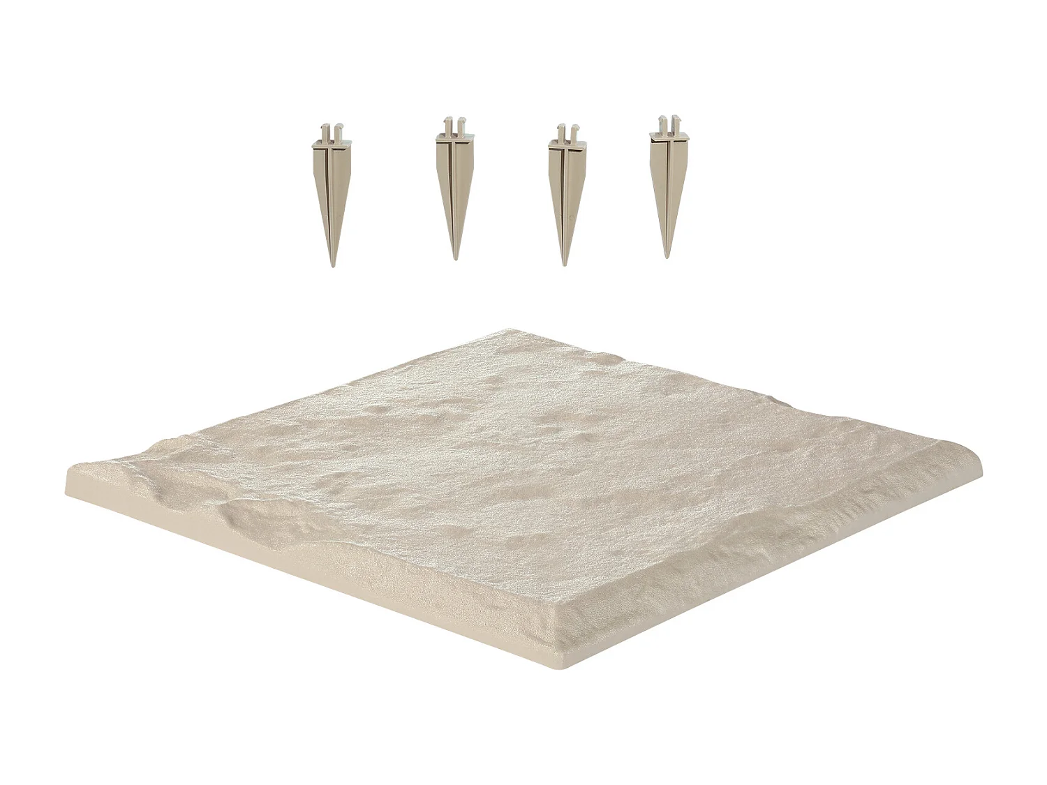 Kamienie Chodnikowe Ogród SucceBuy, 16 PCS, Płyty Chodnikowe, 39,5x39,5 cm, Wygląd Naturalnego Kamienia z Żywicy PC ABS, z Kołkami Gruntowymi, Kostka Brukowa 4463792 - obrazek 1