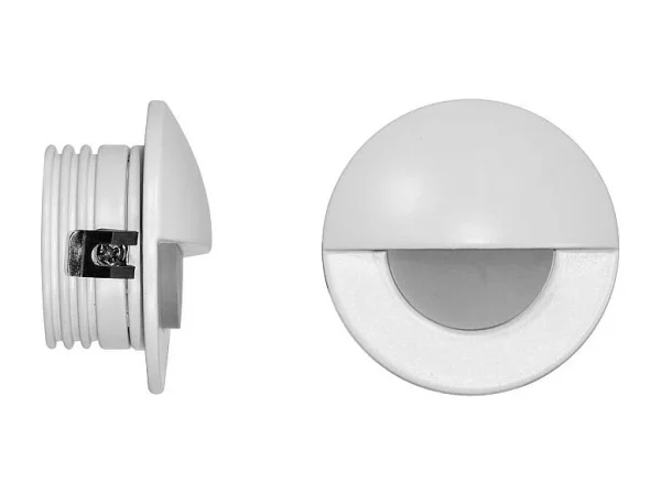 Ilo – Beneito & Faure LED wpuszczana lampa schodowa – 2W, ciepłe światło 3000K, 120° – biała okrągła wpuszczana lampa ścienna 4539227 Ilo – Beneito & Faure LED wpuszczana lampa schodowa – 2W, ciepłe światło 3000K, 120° – biała okrągła wpuszczana lampa ścienna 4539227