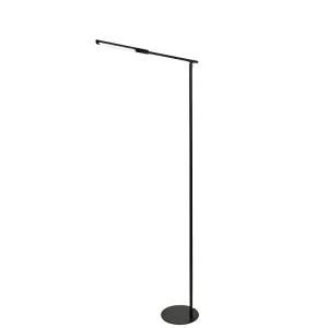 Ideal – Regulowana czarna lampa podłogowa LED z metalu wys. 130 cm Fabas Luce – Zintegrowane oświetlenie LED 10 W CCT (3000 K 4000 K 5000 K 6000 K) 4540044