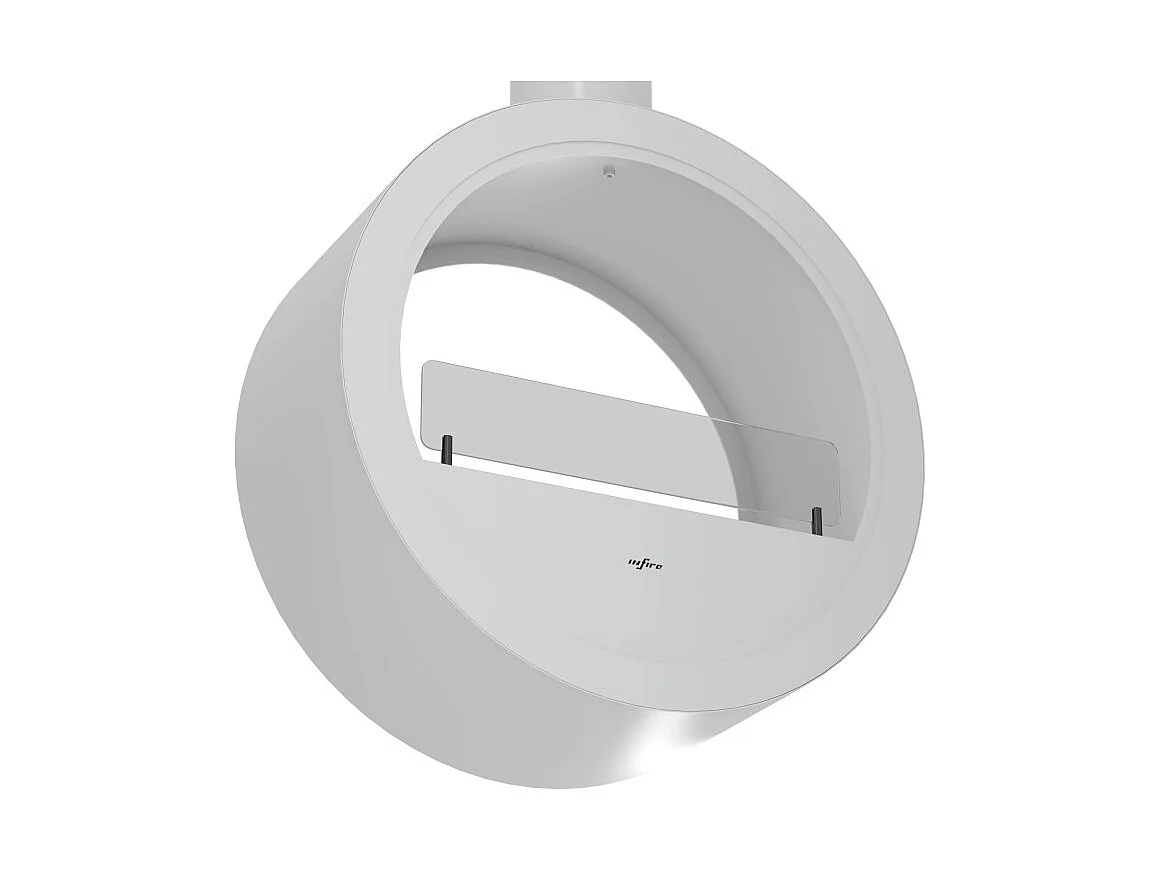 Incyrcle Slim wiszący biokominek sufitowy na bioetanol, dwustronny, okrągły design, Ø70 cm, biały 4215378 - obrazek 1