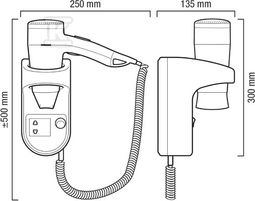 Suszarka hotelowa do włosów 1600 W PREMIUM SMART SOCKET Valera 55330194 - obrazek 2