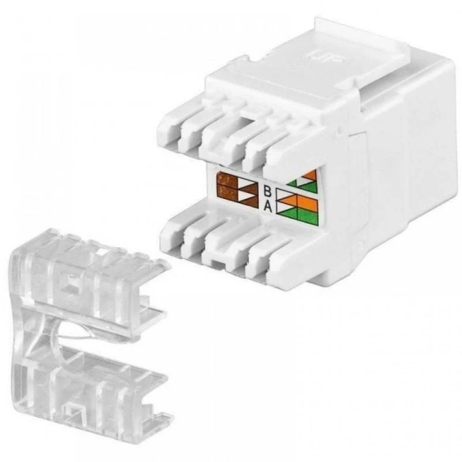 Moduł Keystone RJ45 Cat5e, UTP, LSA, biały - obrazek 2
