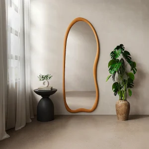 Duże lustro ścienne z organicznego drewna sosnowego- szer. 68 x wys. 178 cm – Naturalny – HARVIL 3704265 Duże lustro ścienne z organicznego drewna sosnowego- szer. 68 x wys. 178 cm – Naturalny – HARVIL 3704265