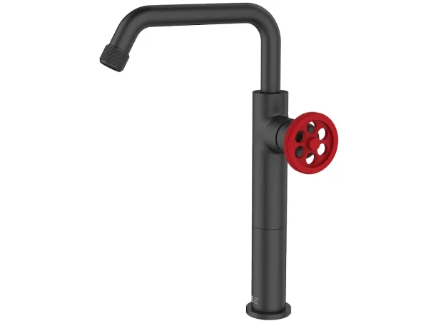Indus bateria umywalkowa wysoki wykonanie czarny z czerwonym uchwytem – Essebagno 1385325 Indus bateria umywalkowa wysoki wykonanie czarny z czerwonym uchwytem – Essebagno 1385325