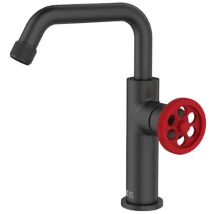 Indus bateria umywalkowa niska wykonanie czarny z czerwonym uchwytem – Essebagno 1385363 Indus bateria umywalkowa niska wykonanie czarny z czerwonym uchwytem – Essebagno 1385363