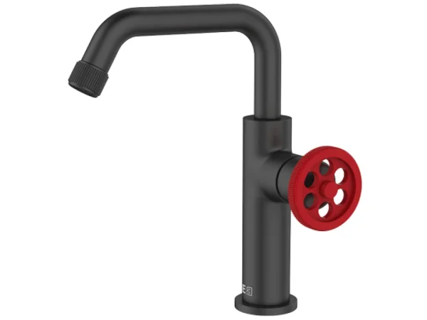 Indus bateria umywalkowa niska wykonanie czarny z czerwonym uchwytem – Essebagno 1385363 Indus bateria umywalkowa niska wykonanie czarny z czerwonym uchwytem – Essebagno 1385363