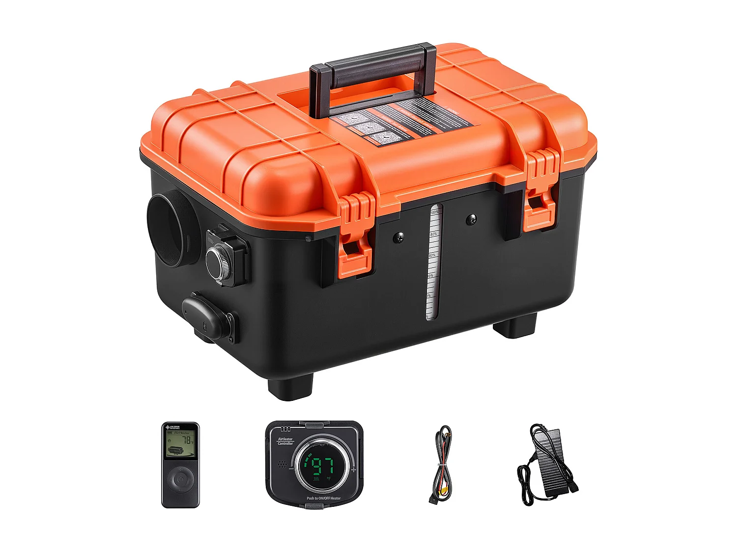 Grzejnik Diesla SucceBuy 8 kW DC 12 V/24 V, Grzejnik Powietrza Diesla do Postoju, All-in-One Przenośny, z Pilotem i Ekranem LCD, Zbiornik 4 L 4712997 - obrazek 1