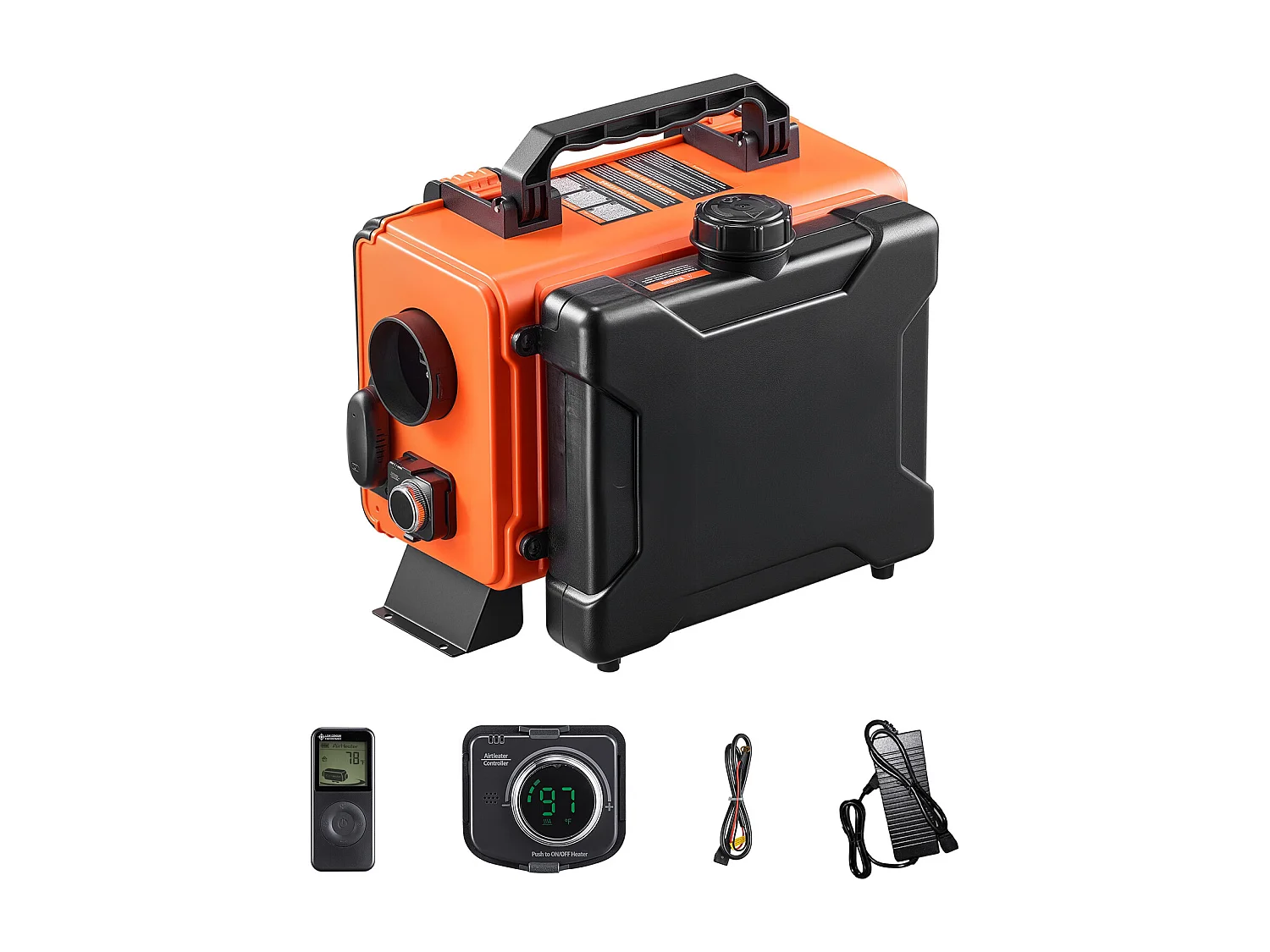 Grzejnik Diesla SucceBuy 8 kW DC 12 V/24 V, Grzejnik Powietrza Diesla do Postoju, All-in-One Przenośny, z Pilotem i Ekranem LCD 4712998 - obrazek 1