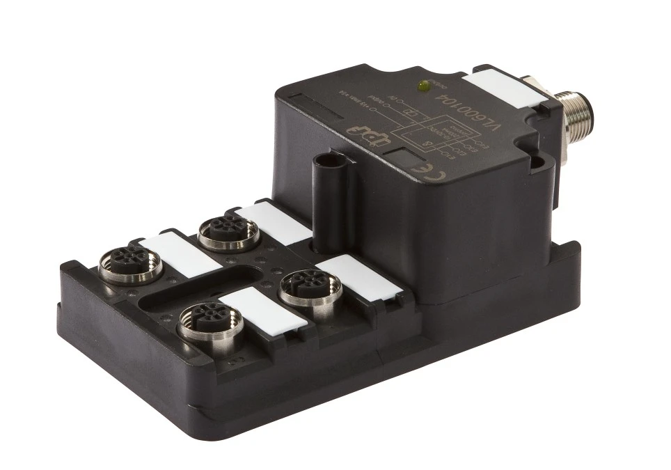 Moduł logiczny 42x122x60mm AND 4‑krotny 10‑30V złącze M12 żeńskie 4‑PINowe złącze M12 męskie 4‑PINowe IP67 VL600104 - obrazek 1