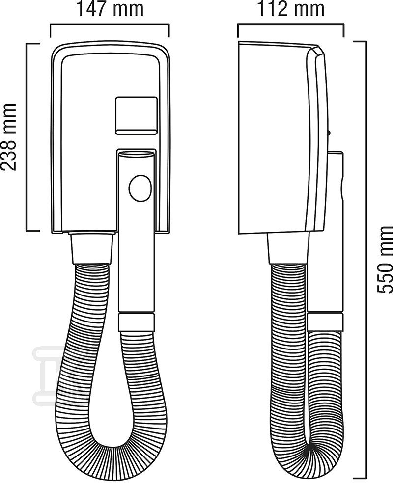 Suszarka basenowa do włosów 1200 W HOTELLO Valera Biała 58320110 - obrazek 2