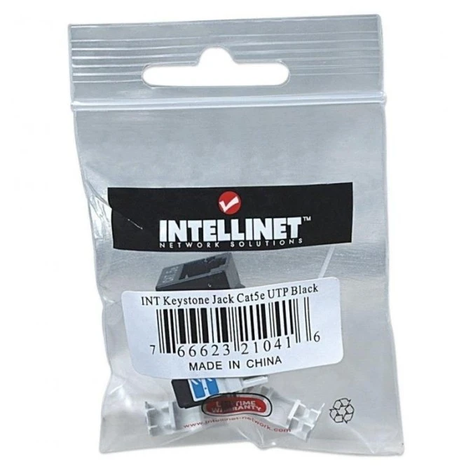 Moduł Keystone RJ45 UTP Cat5e Czarny Punch‑Down - obrazek 3