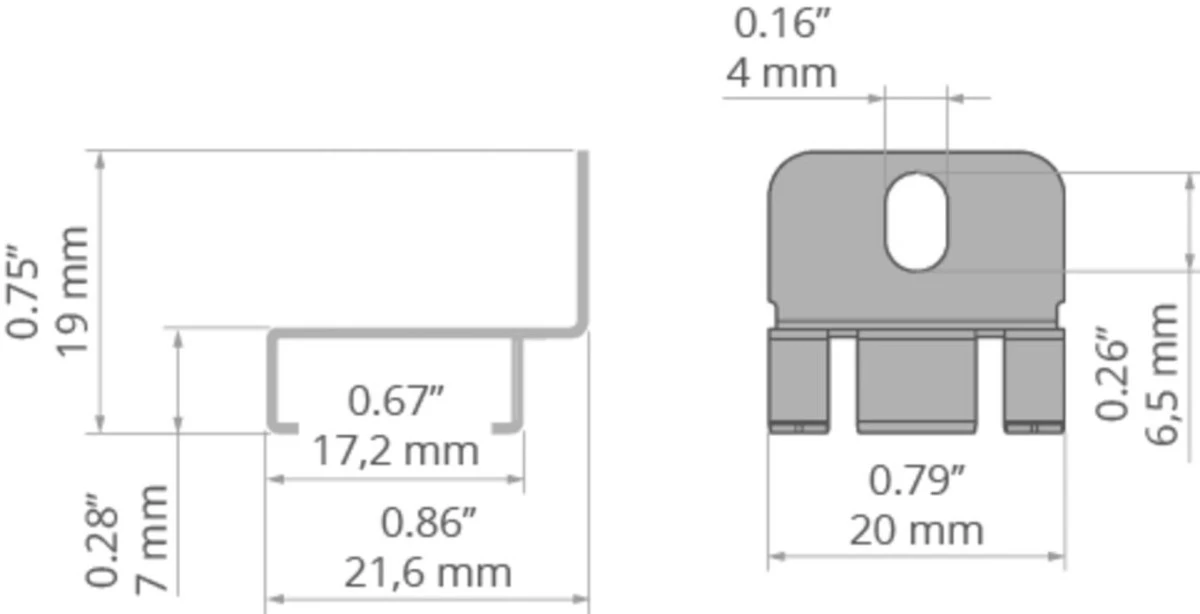 Mocownik PDS‑STN‑90G lakier biały KLUŚ - obrazek 2