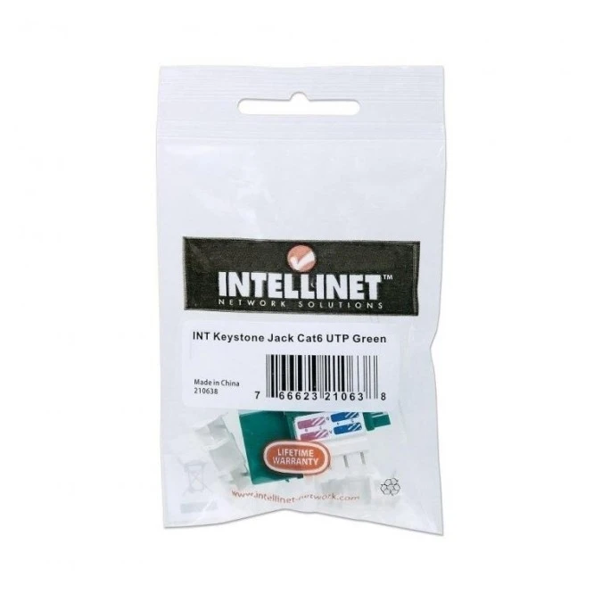 Moduł Keystone RJ45 UTP Cat6 Zielony 210638 - obrazek 2
