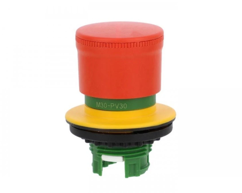 Miniaturowy przycisk bezpieczeństwa 30mm do otworu 30mm odblokowanie przez pociągnięcie M30‑PV30 - obrazek 1