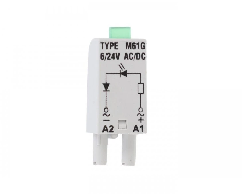 Moduł L dioda LED zielona 6‑24V AC/DC M61G szary 854850 - obrazek 1
