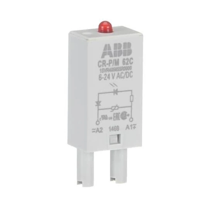 Moduł CR‑P/M 62C warystor i dioda LED czerwona 6‑24VAC/DC 1SVR405655R0000 /10szt./ - obrazek 1