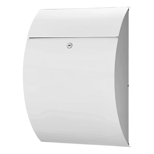 Burg Wächter Skrzynka na listy z blokadą otwierania, format A4, norma UE EN 13724, stal ocynkowana, Riviera 835 W, biała (szer. x wys. gł.) 335 460 130 mm Burg Wächter Skrzynka na listy z blokadą otwierania, format A4, norma UE EN 13724, stal ocynkowana, Riviera 835 W, biała (szer. x wys. gł.) 335 460 130 mm