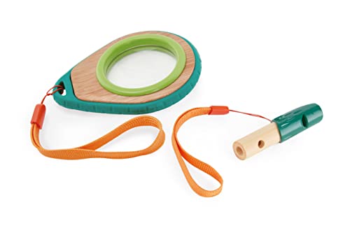 Magnifying Glass, Sustainable Bamboo And Plant Plastic Detective Playset, Hape Nature Set, Exploration Toys for Outdoor Games. 3 years +