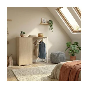 KADRA 100x85cm Wieszak na ubrania na strych z szafą i schowkiem 4903428 KADRA 100x85cm Wieszak na ubrania na strych z szafą i schowkiem 4903428
