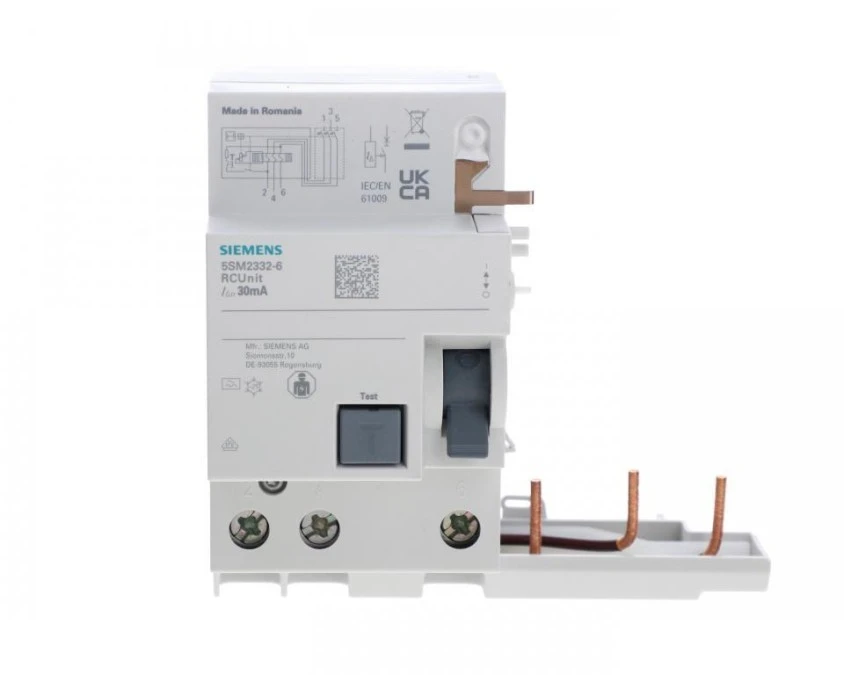 Moduł RC do 5SY, 3‑biegunowy, typ A, In: 40 A, 30 mA, Un AC: 400 V 5SM2332‑6 - obrazek 2