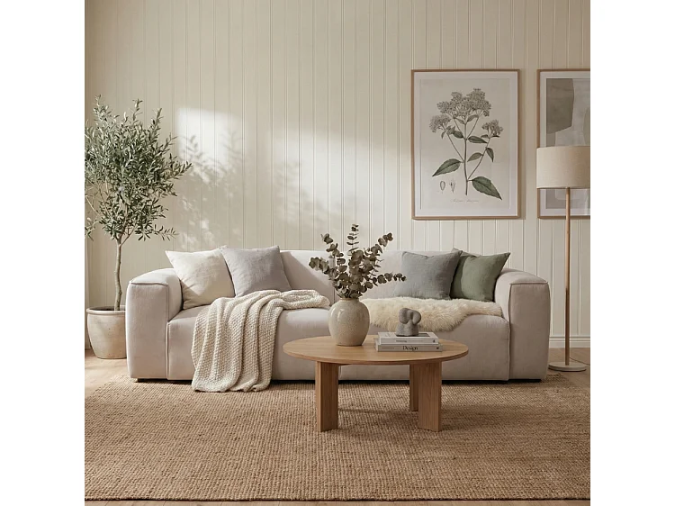 HUNZA – sofa 3-osobowa z funkcją spania 152x202 cm, tkanina Fjord 08 szara 4904481 - obrazek 1